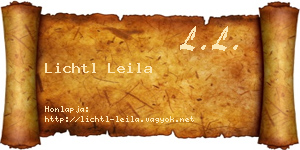 Lichtl Leila névjegykártya